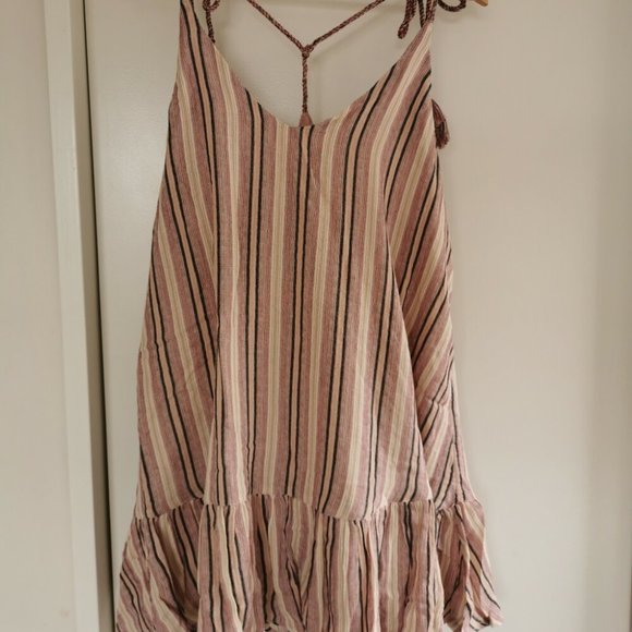 TIGERLILY Tami Cotton Stripe Ruffle Mini Slip Dress NWT RRP$129 - Picture 11 of 11